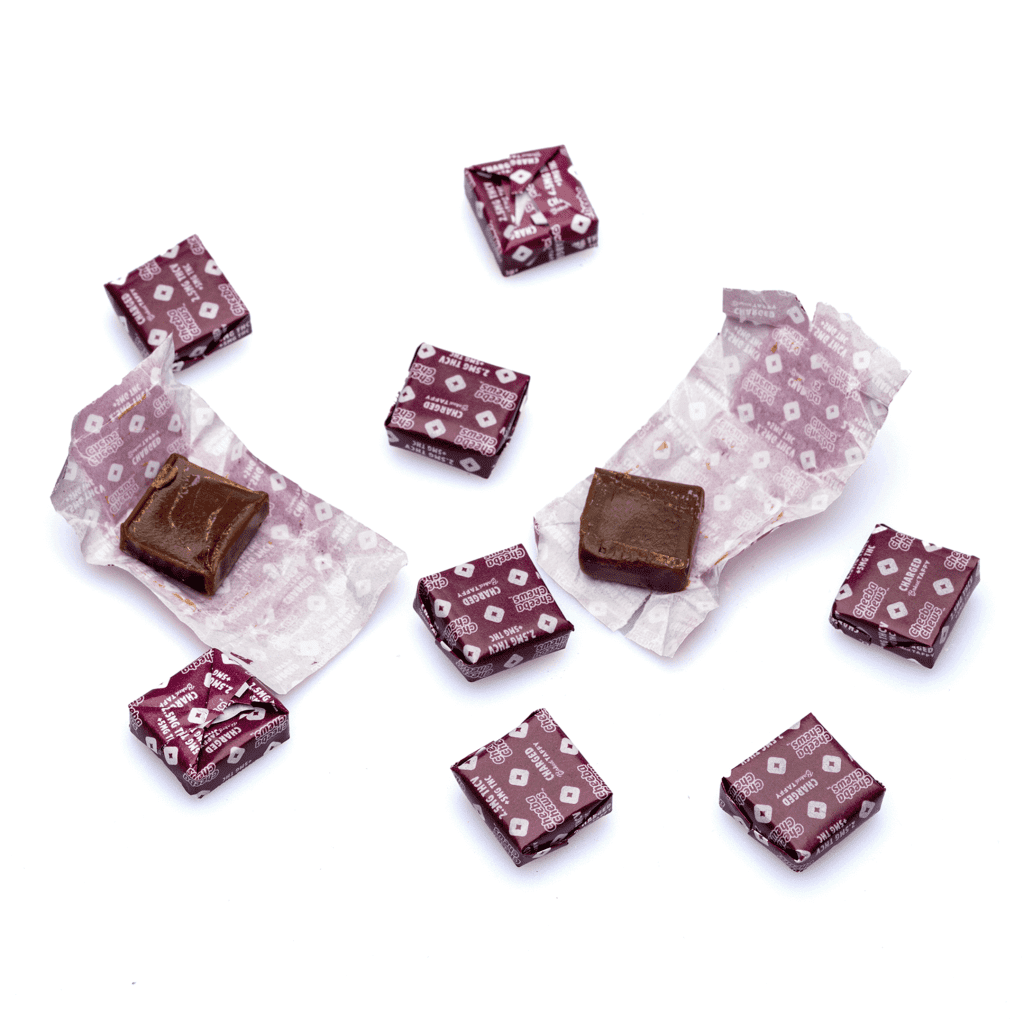 Cheeba Chews Delta 9 and THCv Mocha Chocolate Taffy – Charged (50 mg Total Cannabinoids) - Image 5