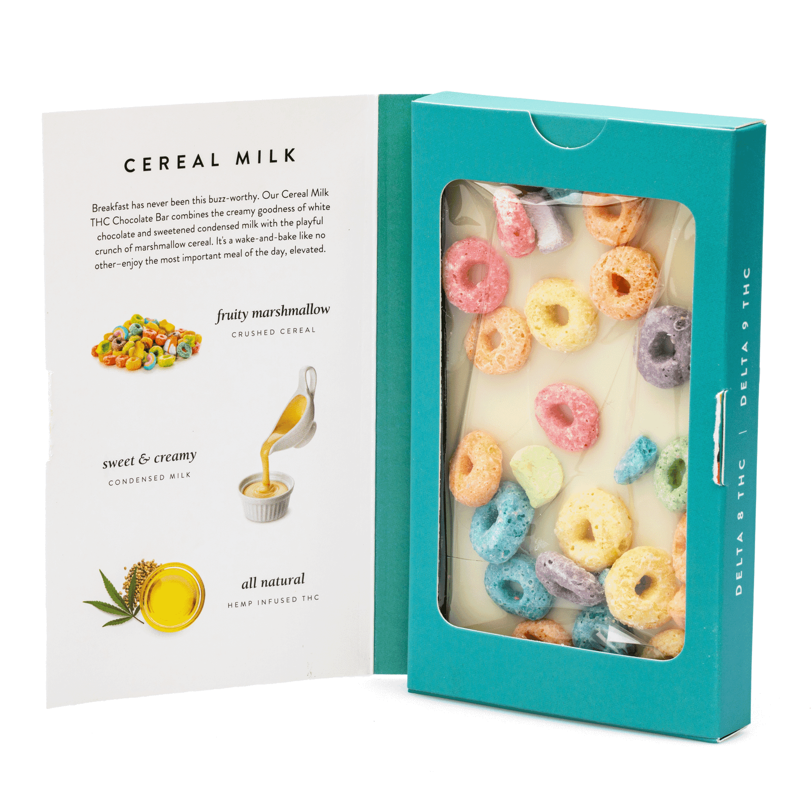 DeVINE Naturals Delta 8 and Delta 9 THC Cannabis Confections Chocolate Bar – Cereal Milk