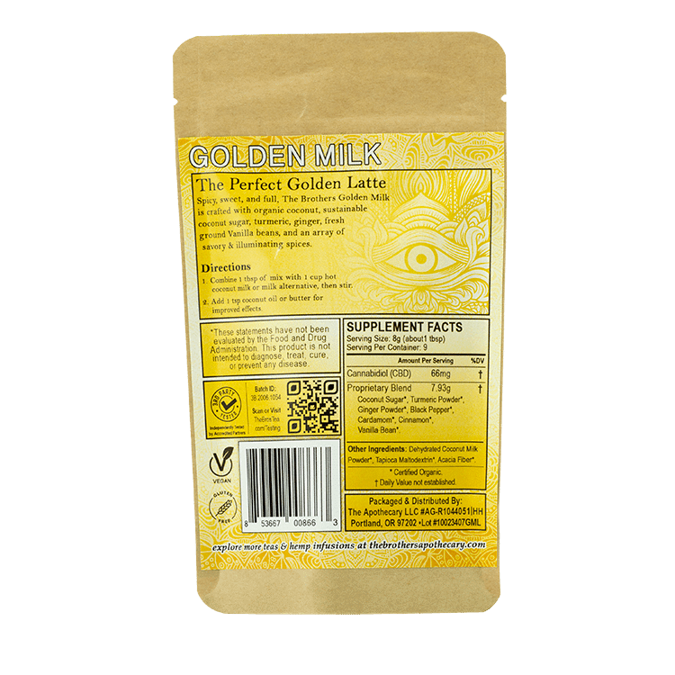 The Brothers Apothecary Golden Milk Hemp CBD Tea - Image 2